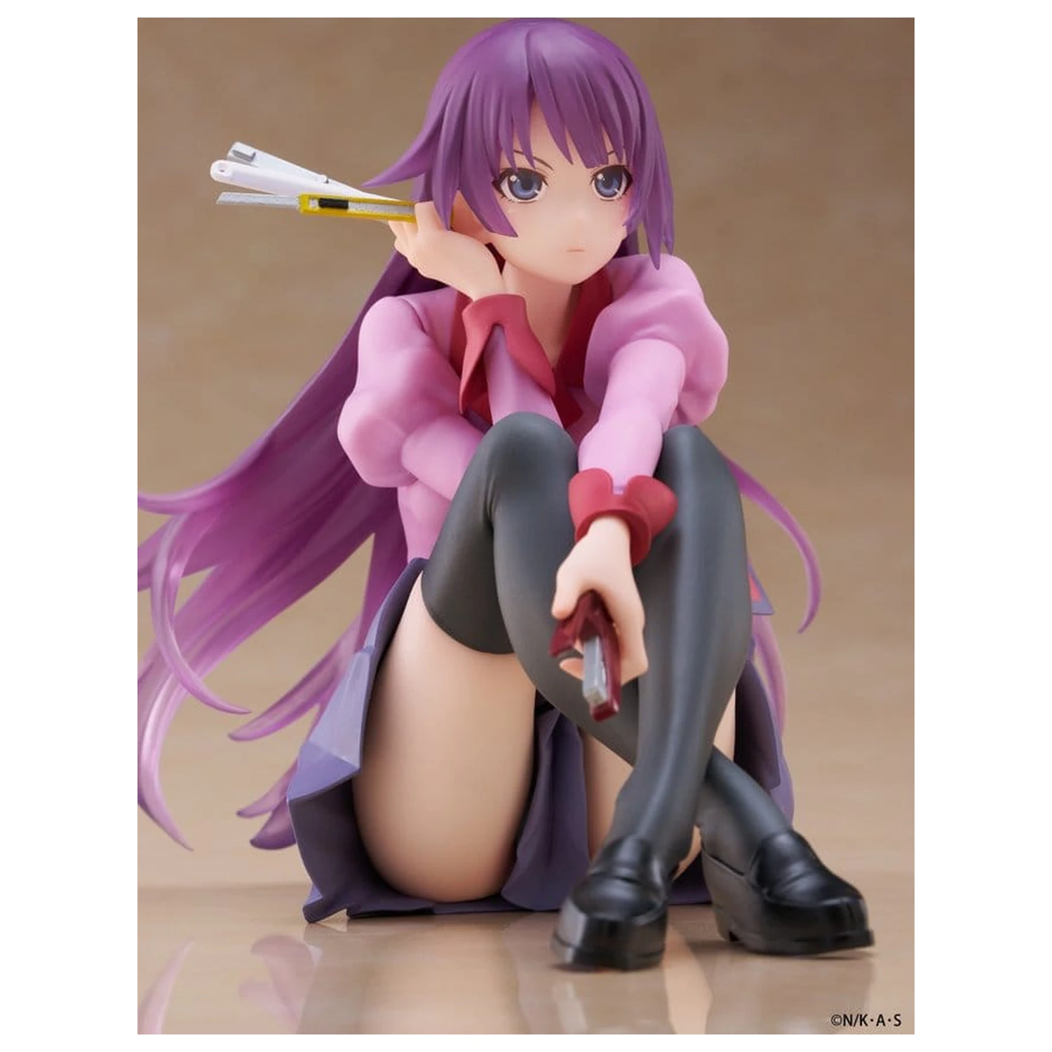 Monogatari Desktop Cute Figure Hitagi Senjougahara PVC szobor figura 13 cm termékfotó