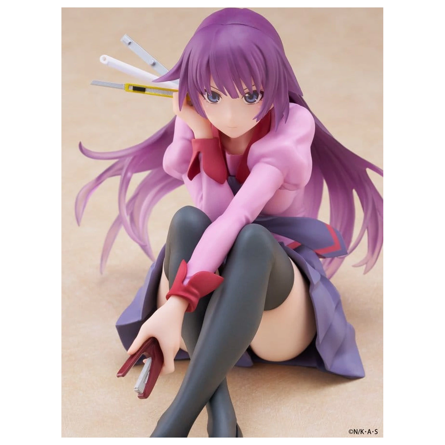 Monogatari Desktop Cute Figure Hitagi Senjougahara PVC szobor figura 13 cm termékfotó