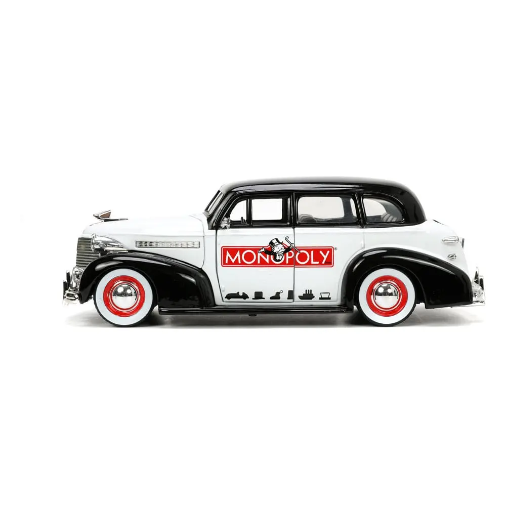 Monopoly Hollywood Rides Diecast Model 1/24 1939 Chevrolet Master Deluxe és Monopoly figura termékfotó