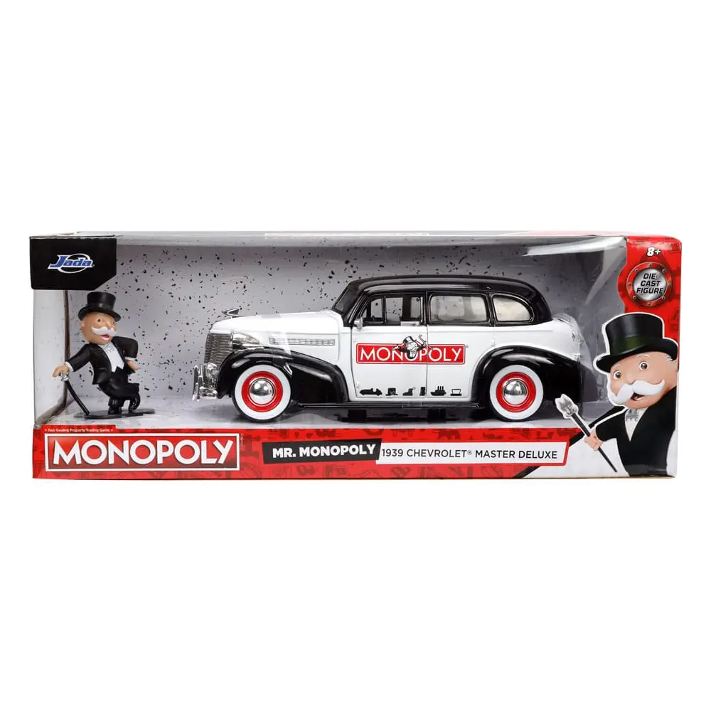 Monopoly Hollywood Rides Diecast Model 1/24 1939 Chevrolet Master Deluxe és Monopoly figura termékfotó