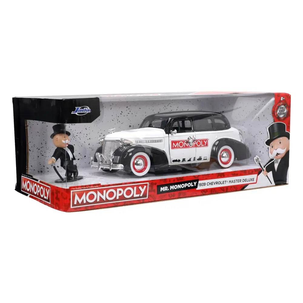 Monopoly Hollywood Rides Diecast Model 1/24 1939 Chevrolet Master Deluxe és Monopoly figura termékfotó