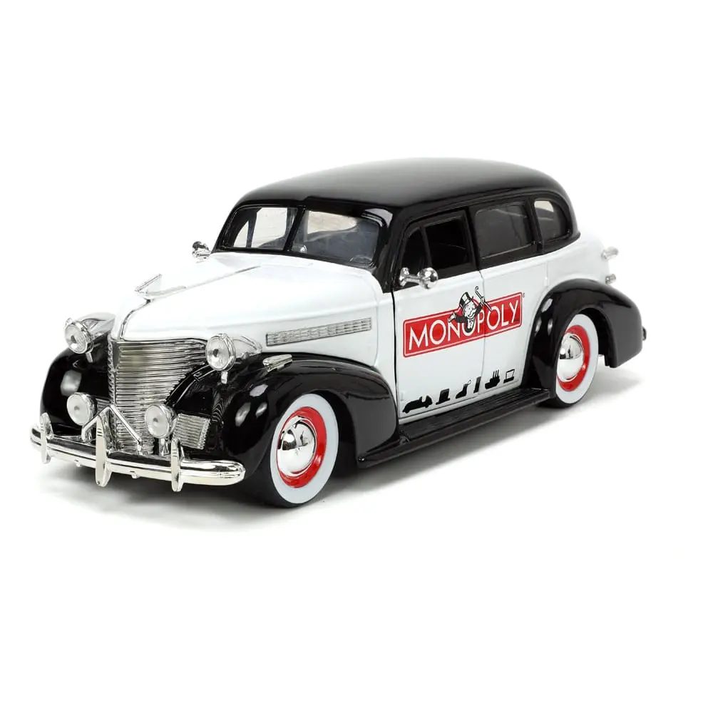 Monopoly Hollywood Rides Diecast Model 1/24 1939 Chevrolet Master Deluxe és Monopoly figura termékfotó