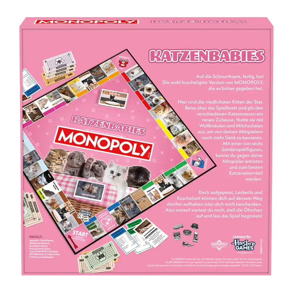 Monopoly Katzenbabys német nyelvű társasjáték termékfotó