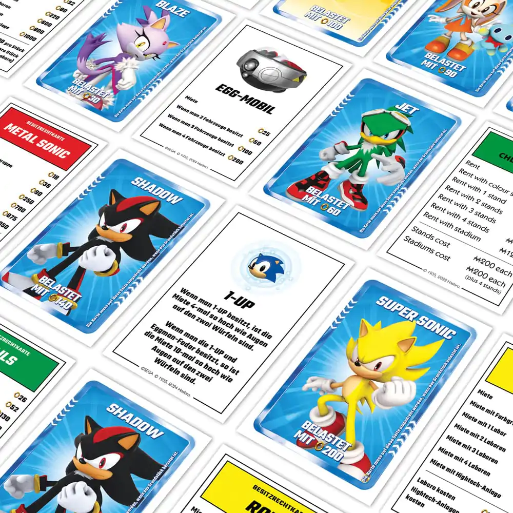 Monopoly Sonic the Hedgehog német nyelvű társasjáték termékfotó