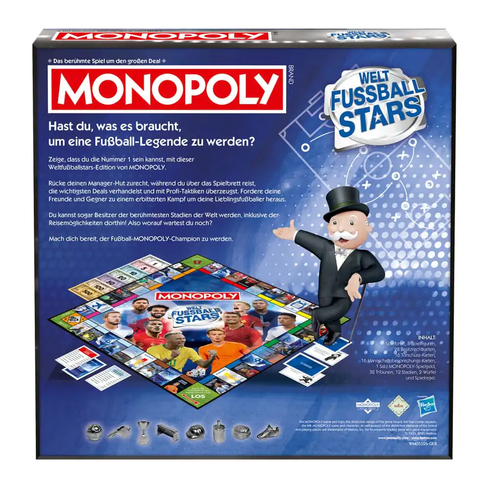 Monopoly Weltfussballstars német nyelvű társasjáték termékfotó