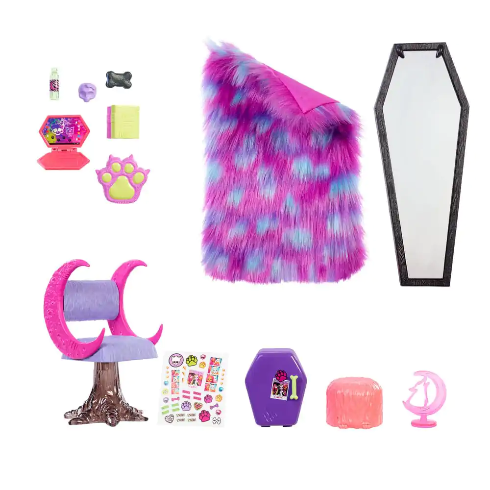 Monster High Clawdeen Wolf Bedroom játékkészlet termékfotó
