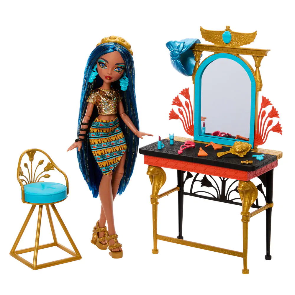 Monster High Cleo de Nile with dressing table játék baba termékfotó