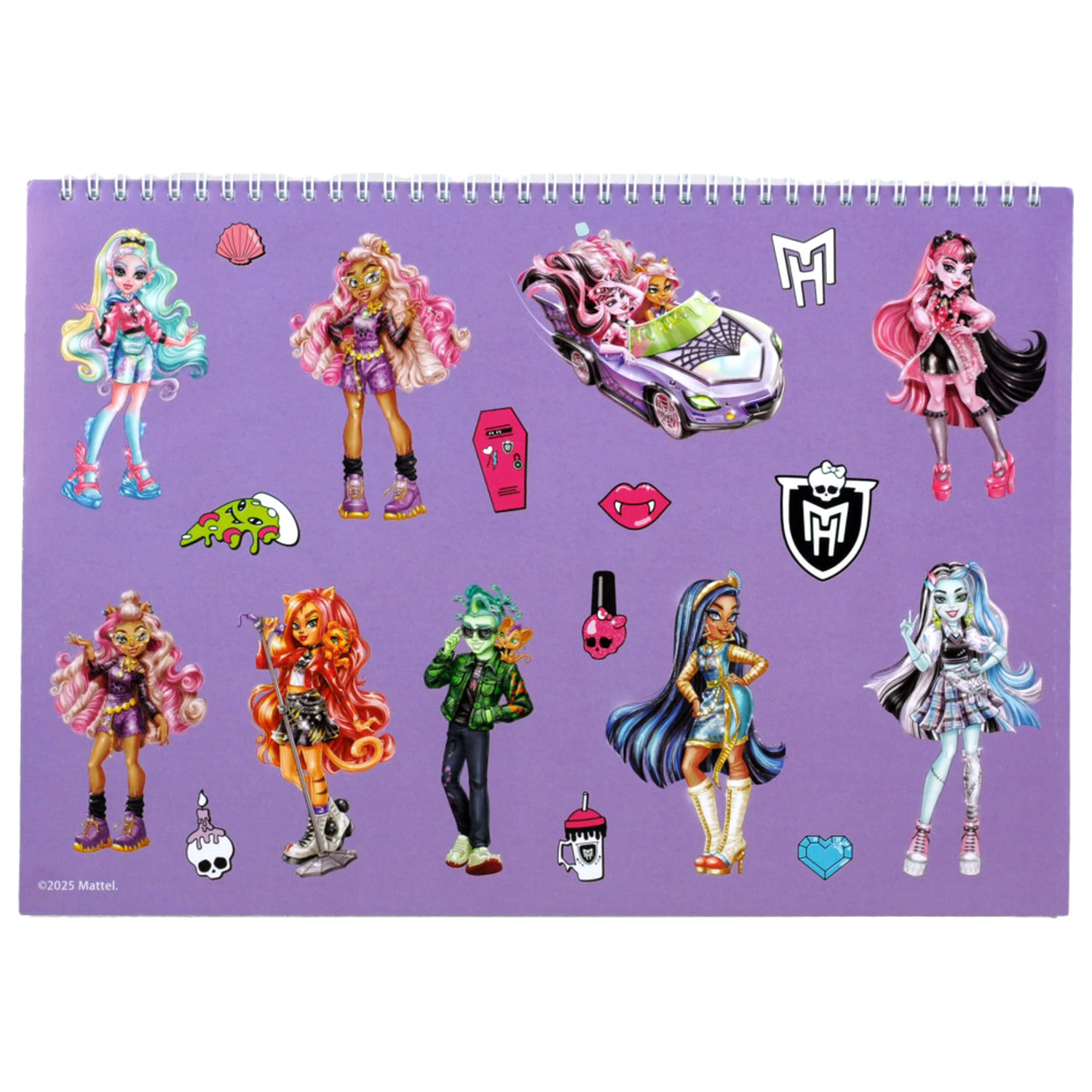 Monster High Crew A/4 spirál vázlatfüzet 40 lapos matricával termékfotó