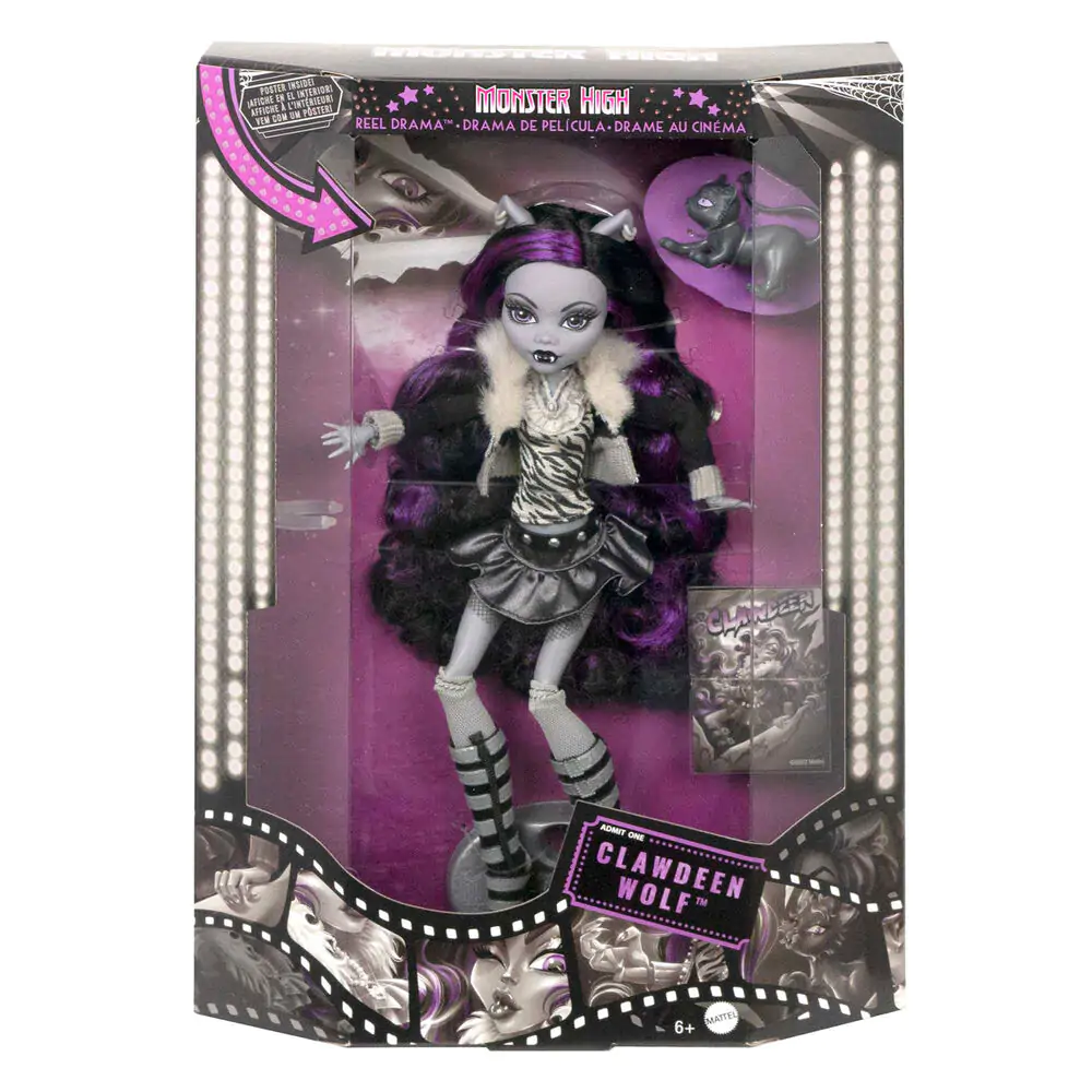 Monster High Reel Drama Clawdeen Wolf baba termékfotó