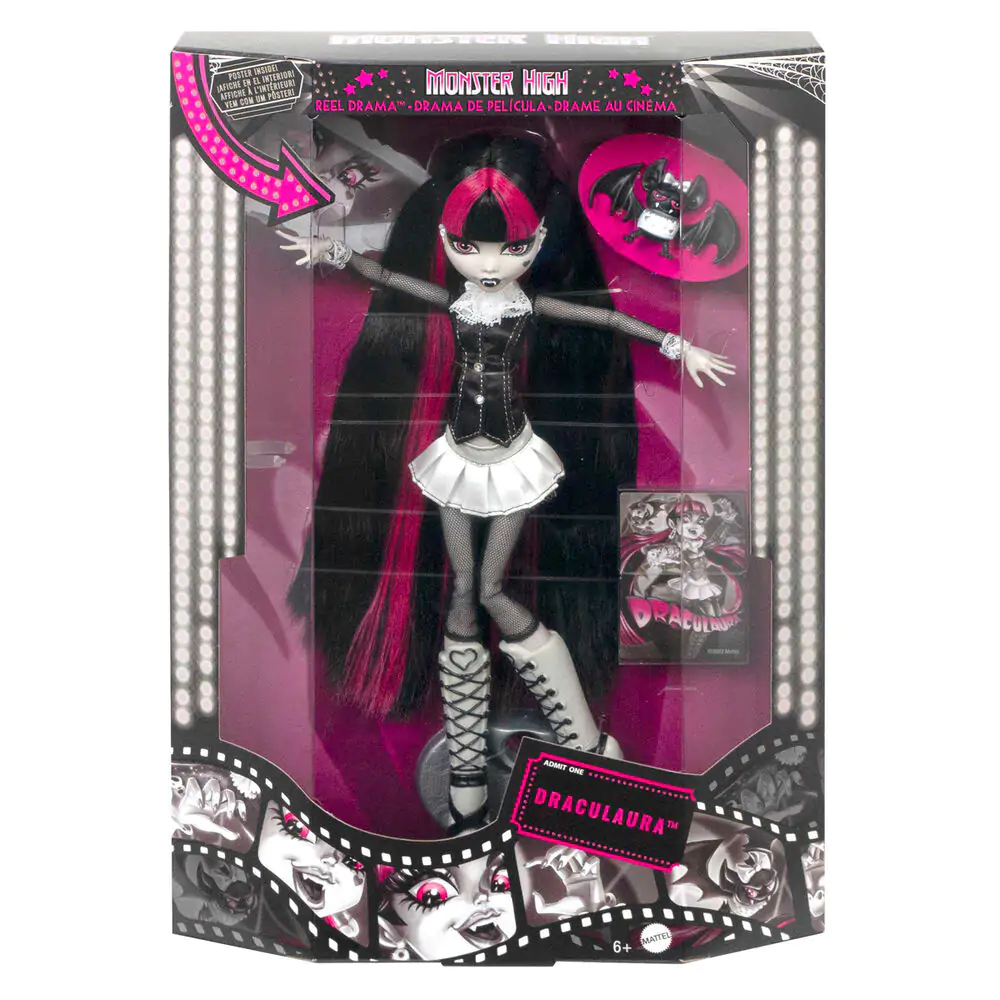 Monster High Reel Drama Draculaura baba termékfotó