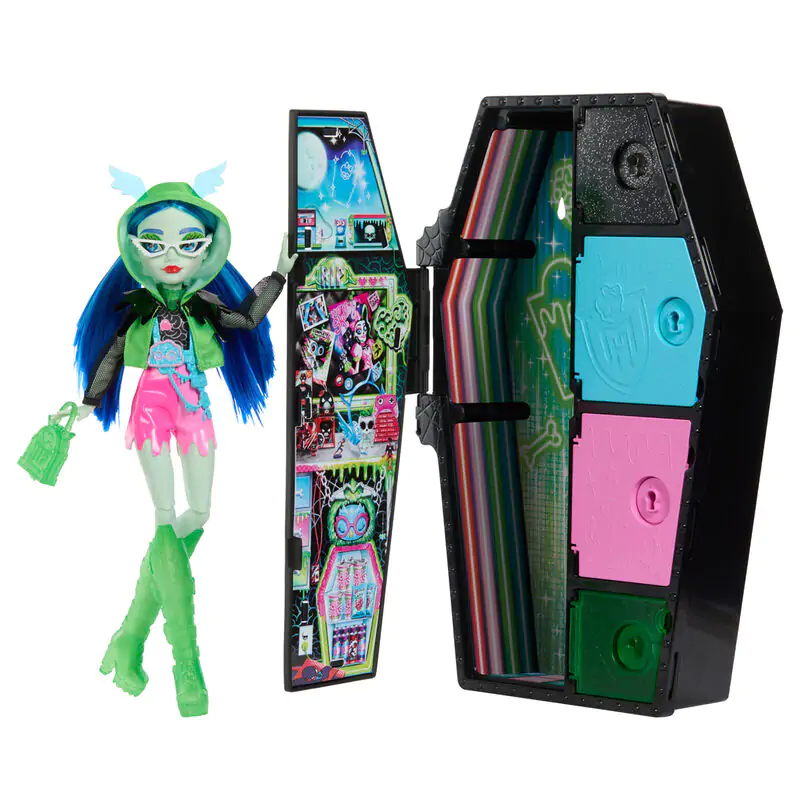 Monster High Skullmate Secrets Neon Frights Ghoulia doll 25cm termékfotó