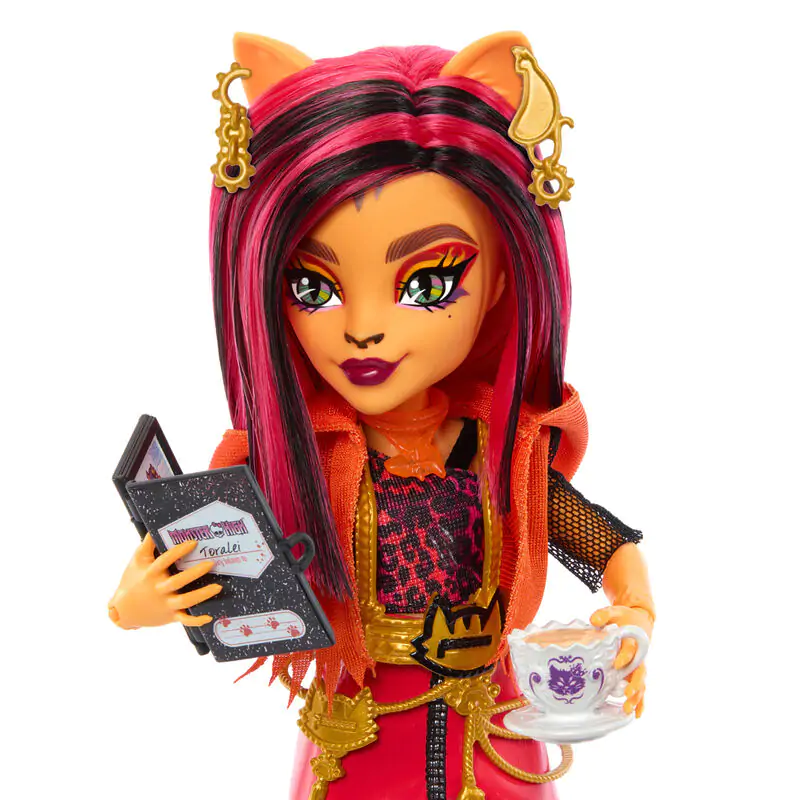 Monster High Skullmate Secrets Neon Frights Toralei játék baba 25cm termékfotó