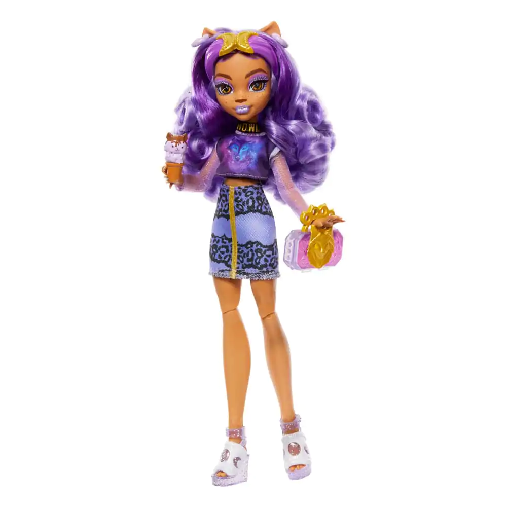 Monster High Skulltimate Secrets: Fearidescent Doll Clawdeen Wolf figura 25 cm termékfotó