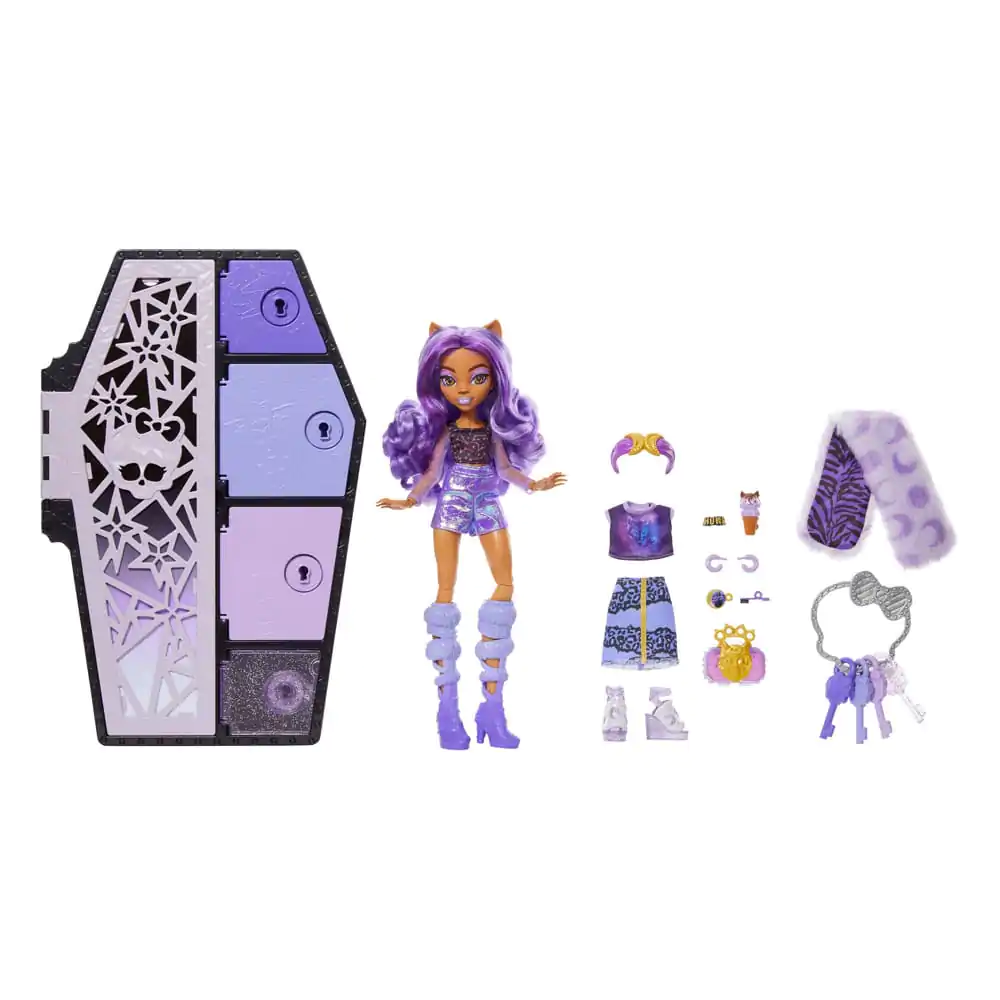 Monster High Skulltimate Secrets: Fearidescent Doll Clawdeen Wolf figura 25 cm termékfotó