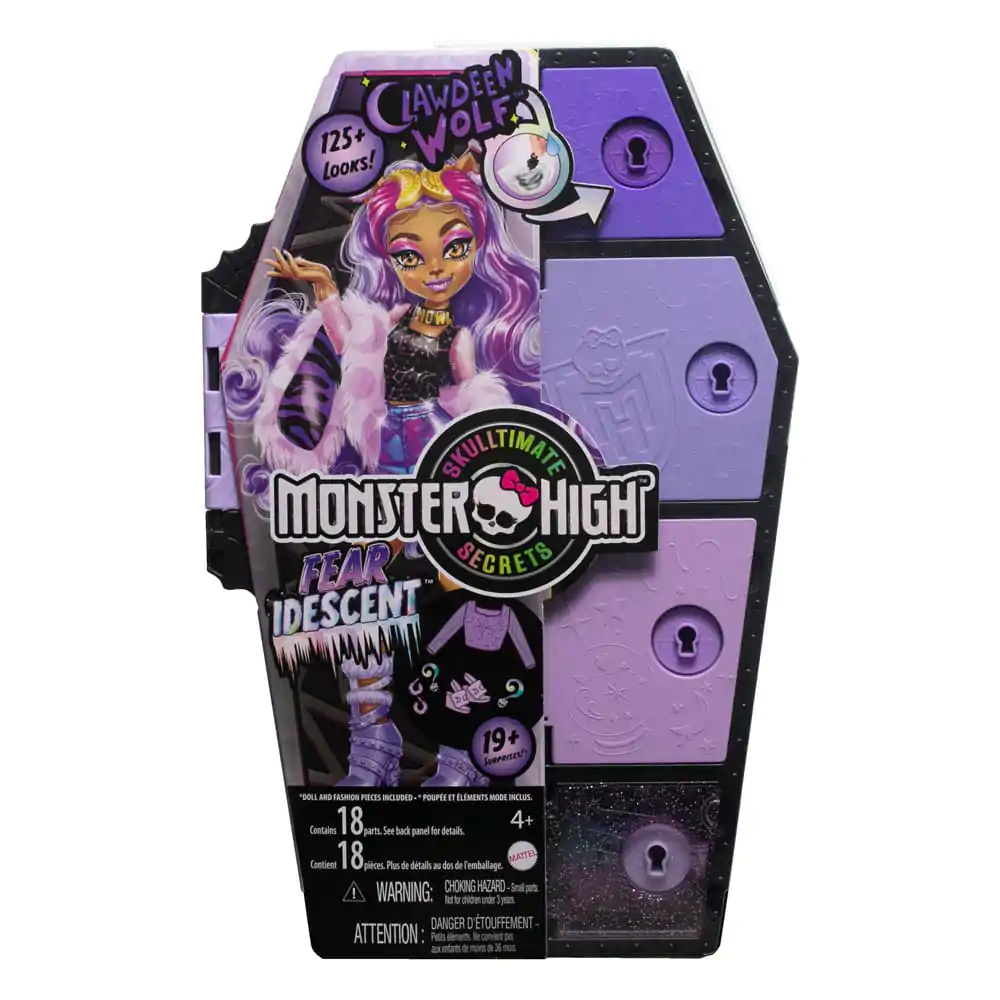 Monster High Skulltimate Secrets: Fearidescent Doll Clawdeen Wolf figura 25 cm termékfotó