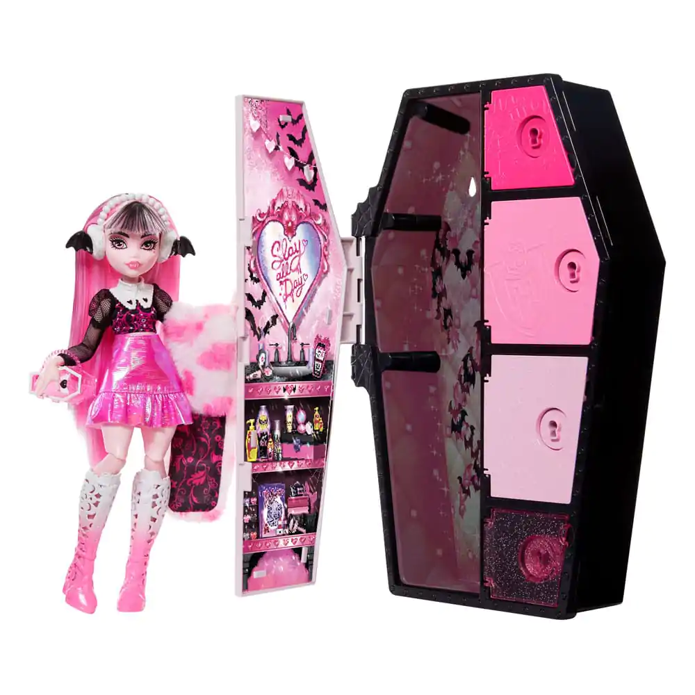 Monster High Skulltimate Secrets: Fearidescent Doll Draculaura figura 25 cm termékfotó