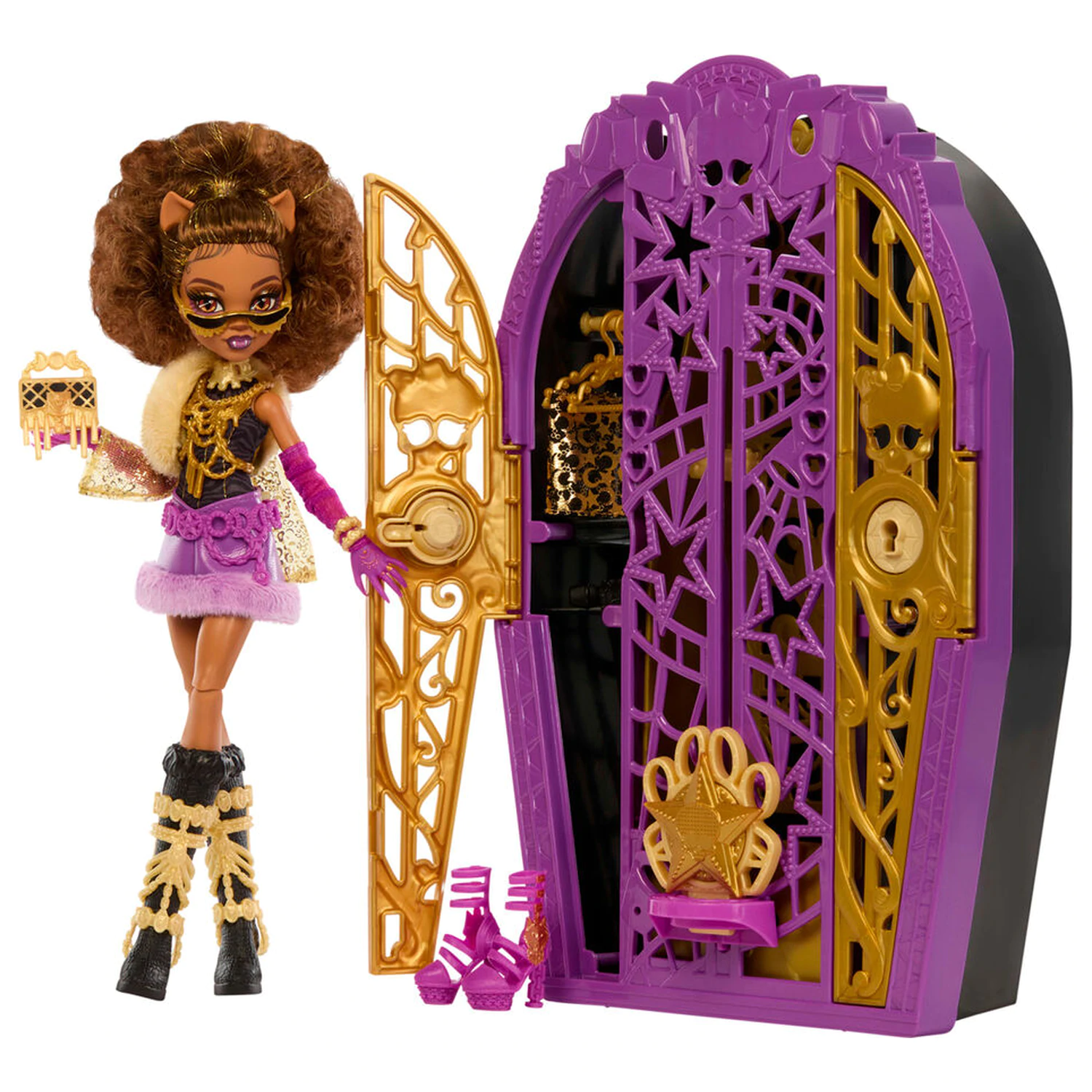 Monster High Skulltimate Secrets Hauntlywood Mysteries Clawdeen baba figura termékfotó
