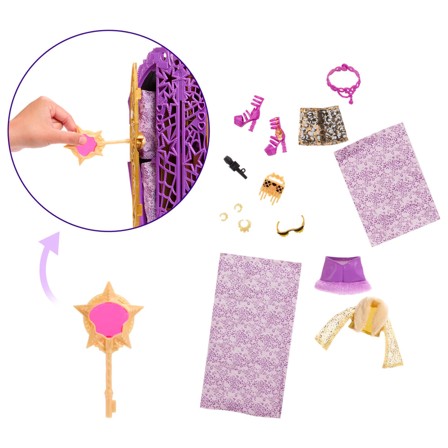 Monster High Skulltimate Secrets Hauntlywood Mysteries Clawdeen baba figura termékfotó