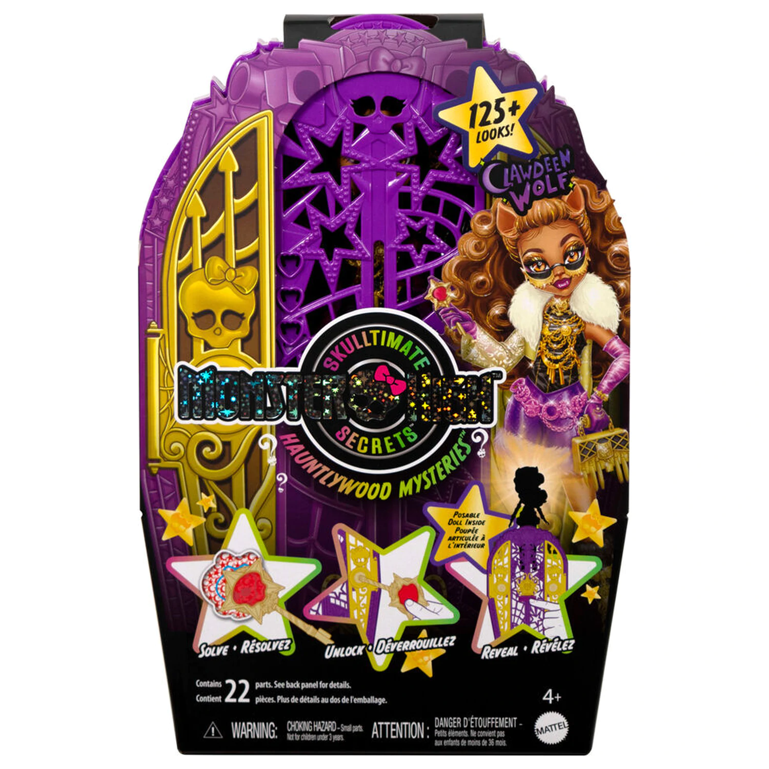 Monster High Skulltimate Secrets Hauntlywood Mysteries Clawdeen baba figura termékfotó
