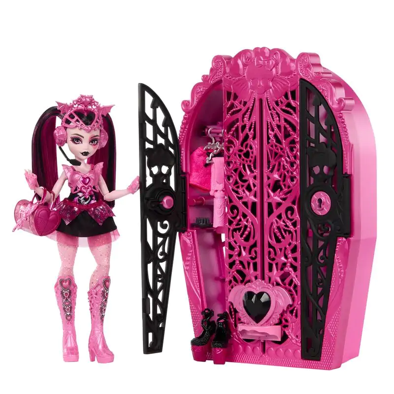 Monster High Skulltime Secrets Draculaura doll + cupboard termékfotó