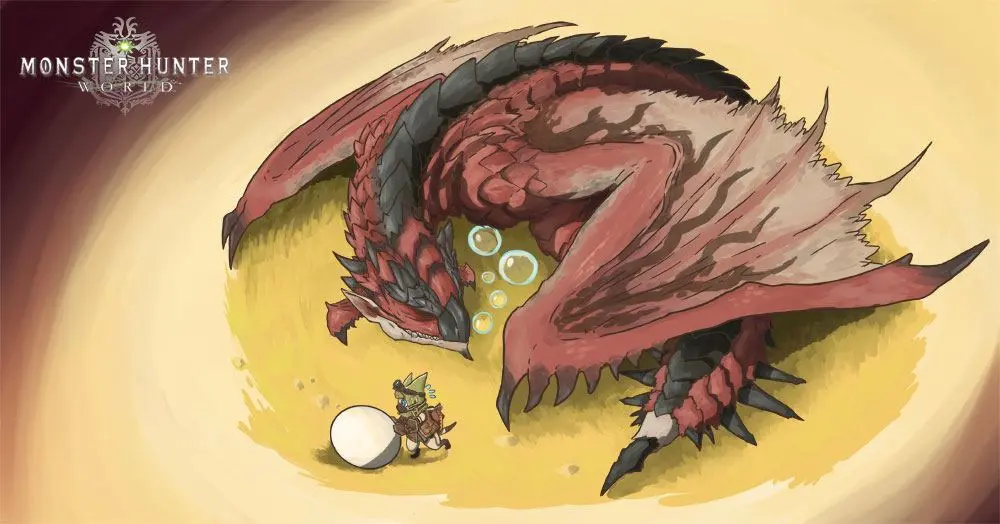 Monster Hunter World Rathalos &amp; Palico Egg Quest törölköző 150 x 75 cm termékfotó