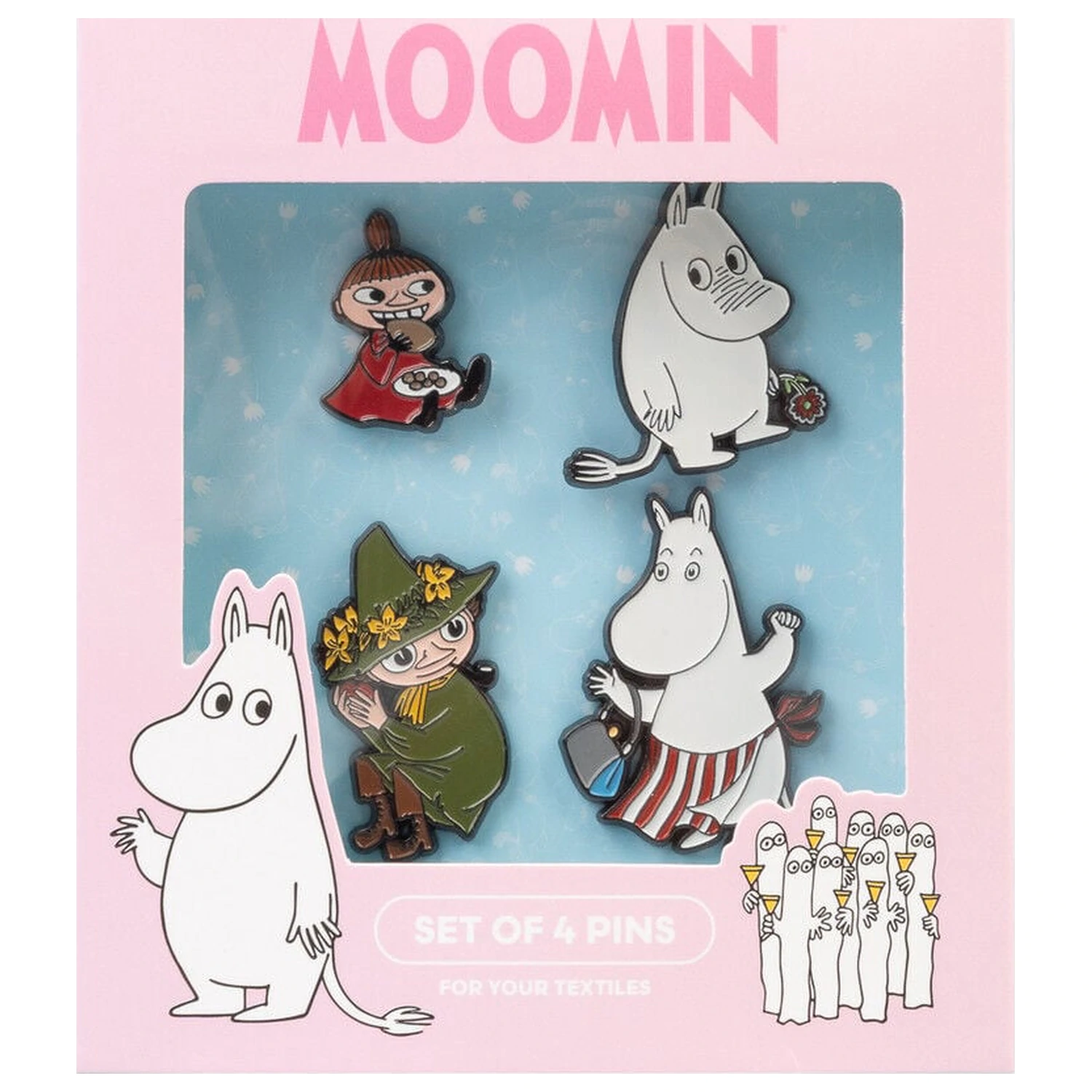 Moomin 4 db-os kitűző csomag termékfotó