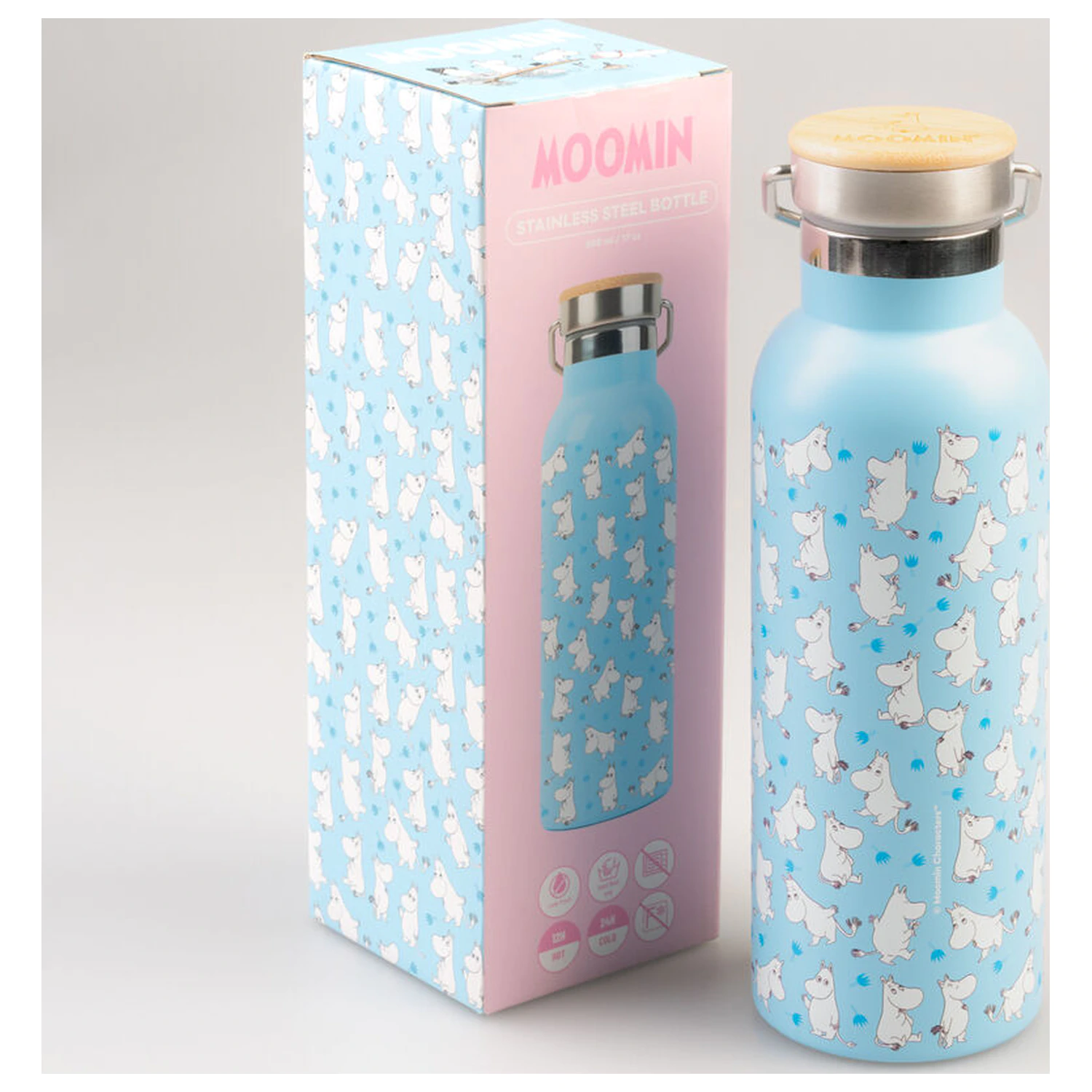 Moomin rozsdamentes acél palack kulacs 500ml termékfotó