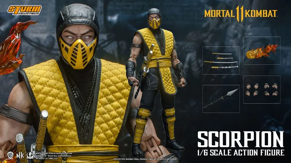 Mortal Kombat 11 akciófigura 1/6 Scorpion 32 cm termékfotó