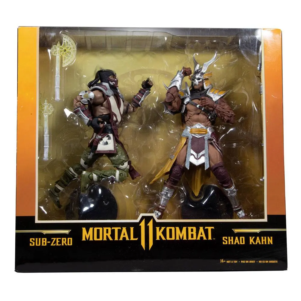 Mortal Kombat 2-Pack Sub-Zero &amp; Shao Khan akciófigura 18 cm termékfotó