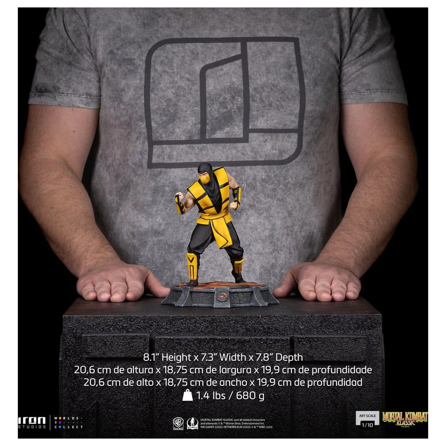 Mortal Kombat Art Scale 1/10 Scorpion (Variant) szobor figura 21 cm termékfotó