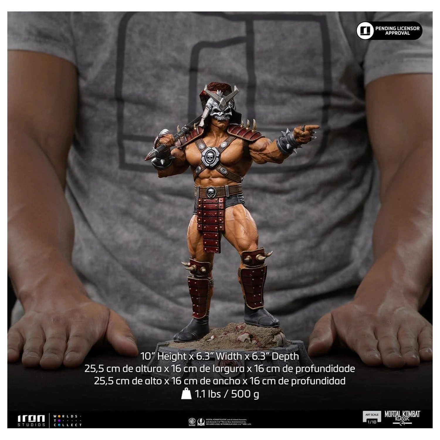 Mortal Kombat Art Scale 1/10 Shao Khan szobor figura 26 cm termékfotó