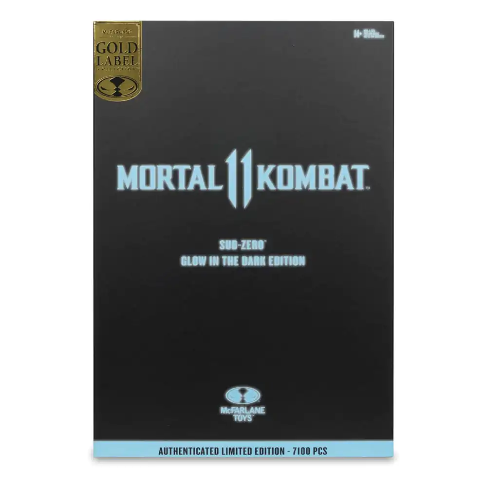 Mortal Kombat Glow in the Dark Edition Sub-Zero (Gold Label) akciófigura 18 cm termékfotó