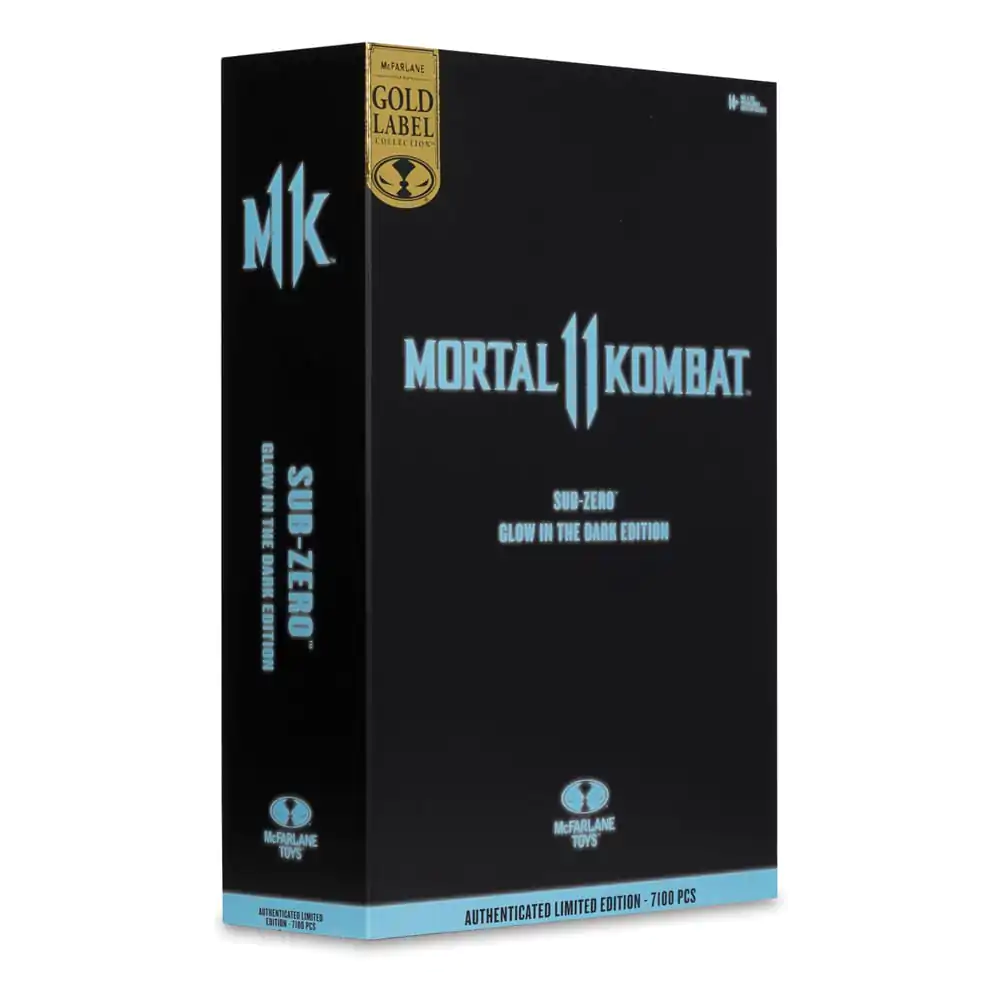 Mortal Kombat Glow in the Dark Edition Sub-Zero (Gold Label) akciófigura 18 cm termékfotó