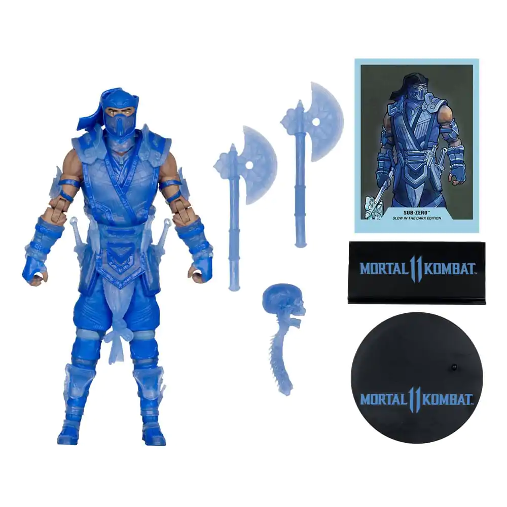 Mortal Kombat Glow in the Dark Edition Sub-Zero (Gold Label) akciófigura 18 cm termékfotó