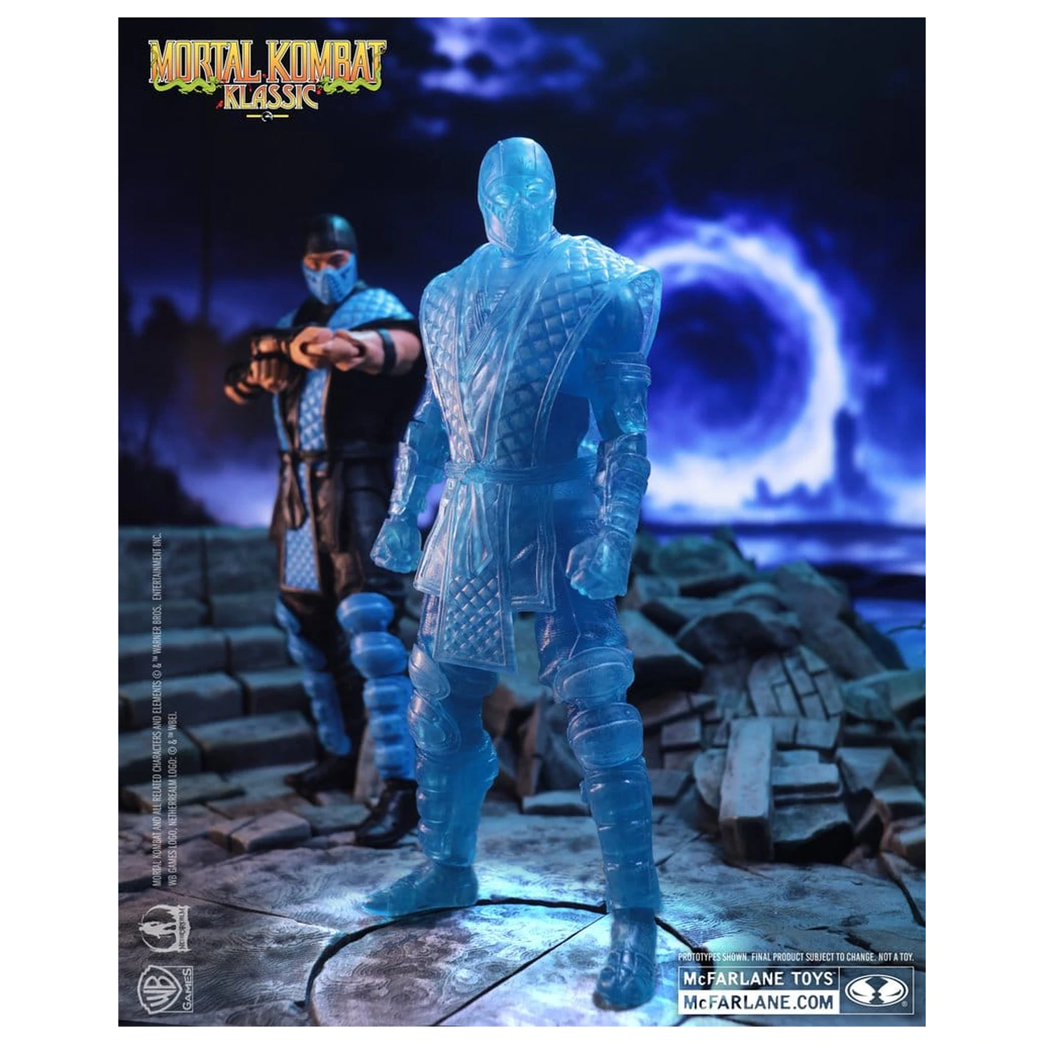 Mortal Kombat Klassic Sub-Zero (Ice Clone) akciófigura 18 cm termékfotó