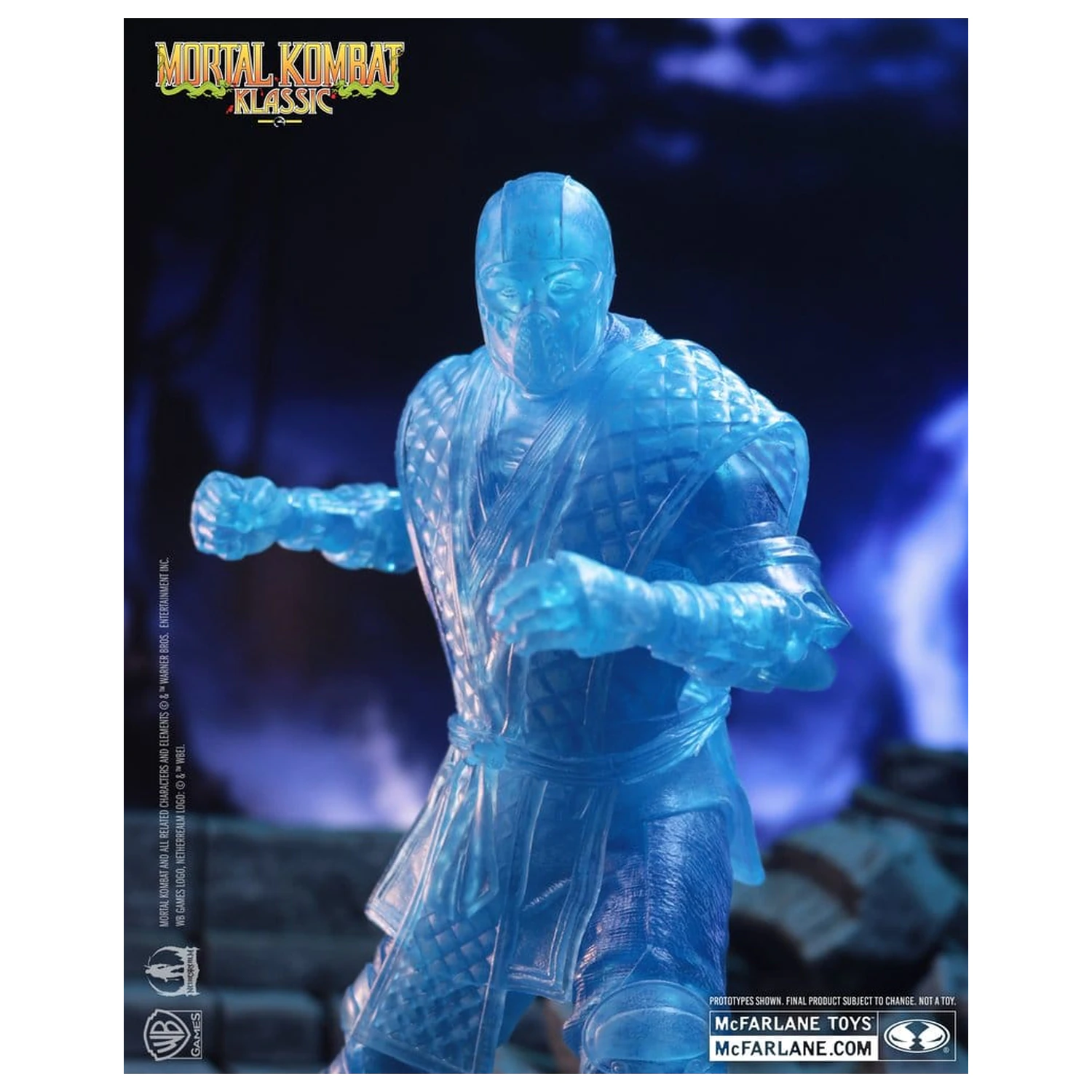 Mortal Kombat Klassic Sub-Zero (Ice Clone) akciófigura 18 cm termékfotó