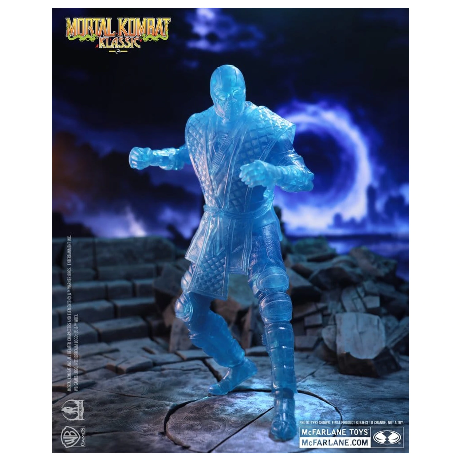 Mortal Kombat Klassic Sub-Zero (Ice Clone) akciófigura 18 cm termékfotó