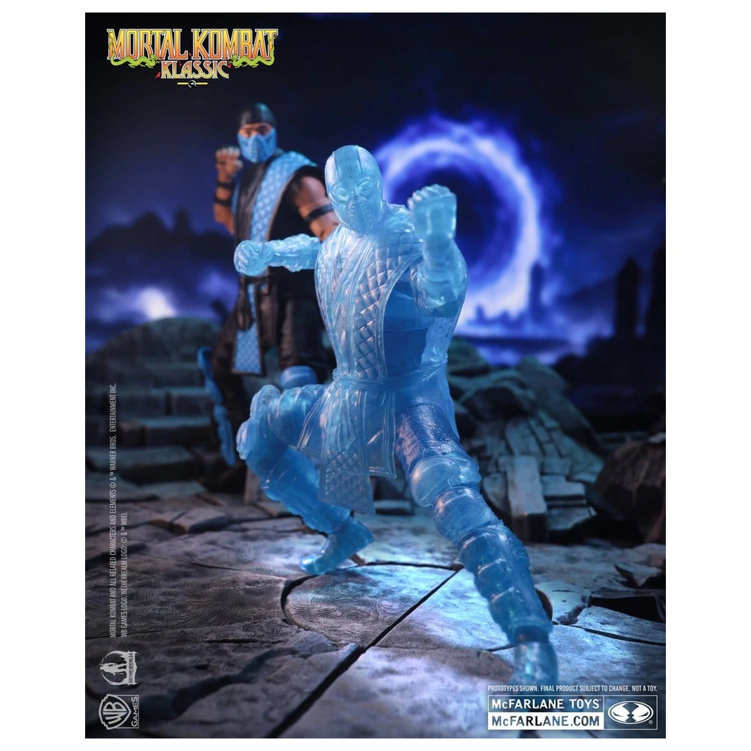 Mortal Kombat Klassic Sub-Zero (Ice Clone) akciófigura 18 cm termékfotó