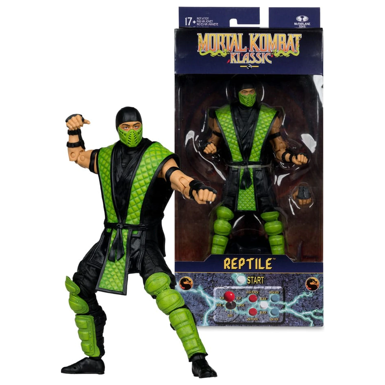Mortal Kombat Klassiks Reptile akciófigura 18 cm termékfotó