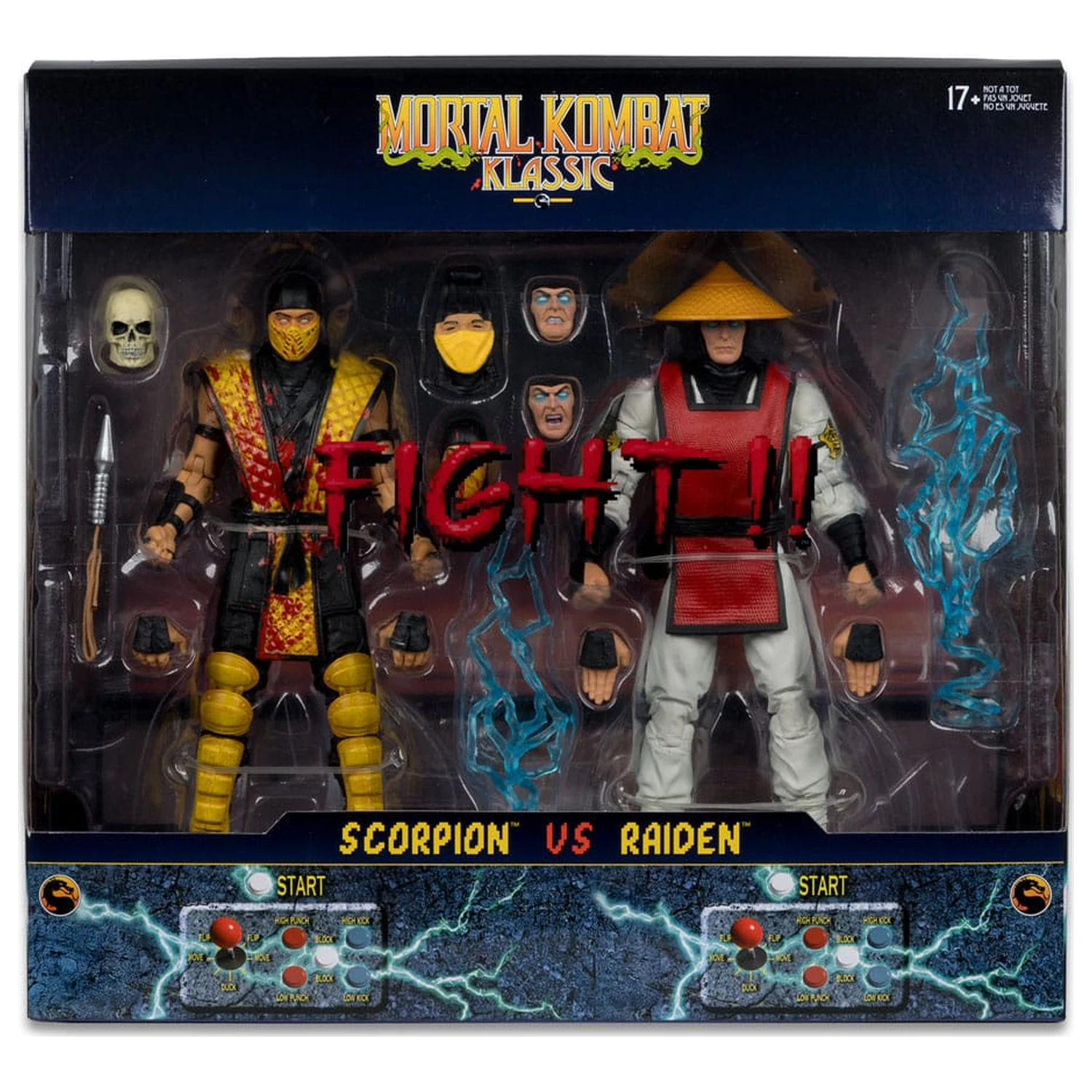 Mortal Kombat Scorpion vs. Raiden (Klassics) 2 db-os akciófigura csomag 18 cm termékfotó