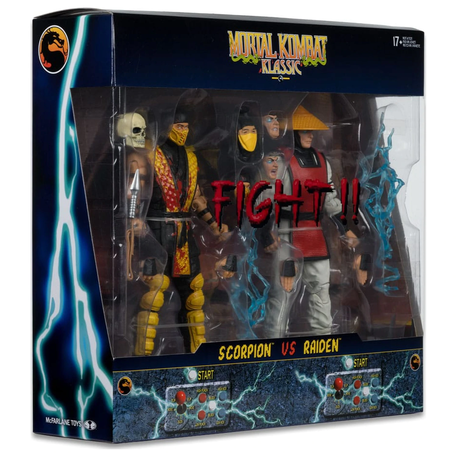 Mortal Kombat Scorpion vs. Raiden (Klassics) 2 db-os akciófigura csomag 18 cm termékfotó