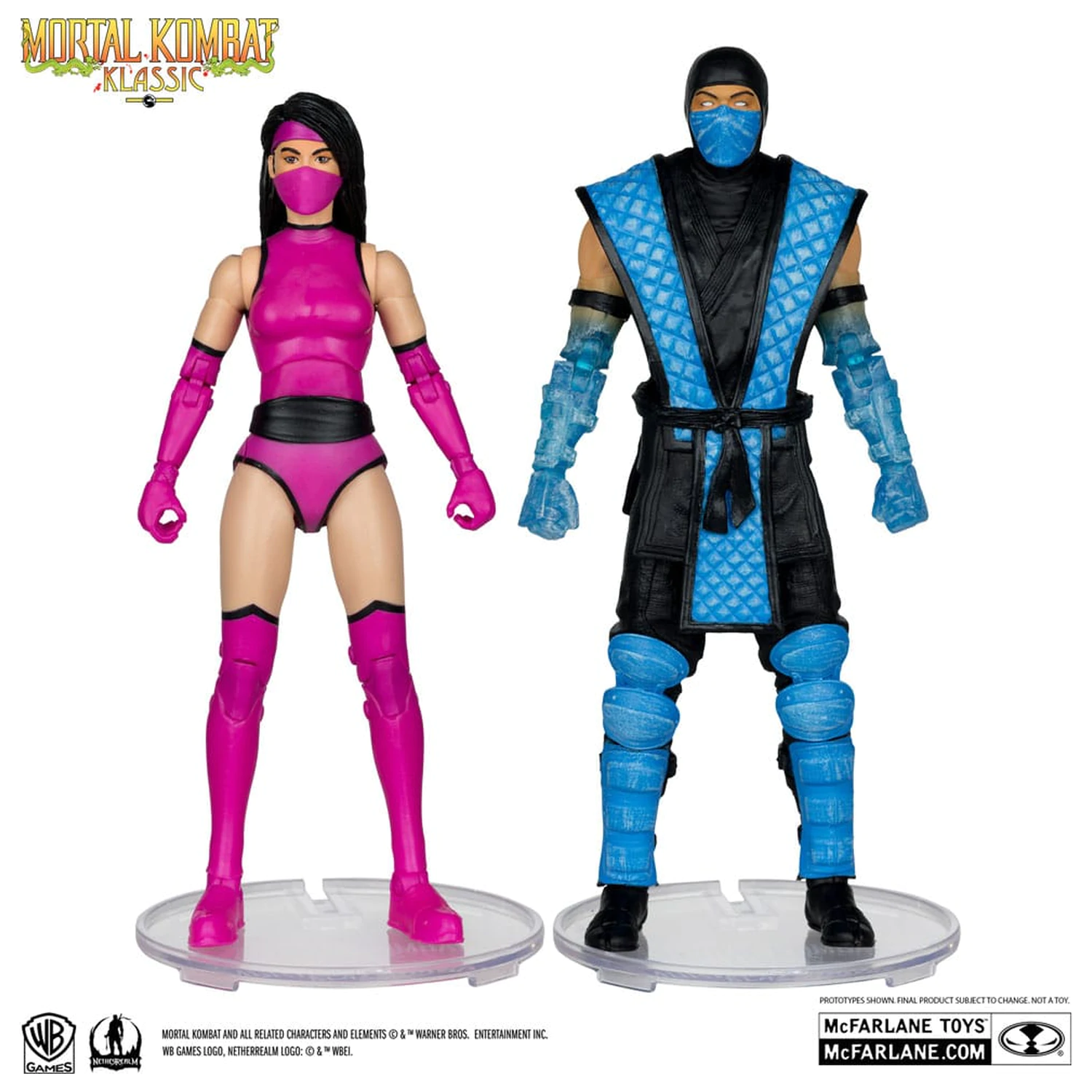 Mortal Kombat Sub-Zero vs. Mileena (Klassiks) 2 db-os akciófigura csomag 18 cm termékfotó