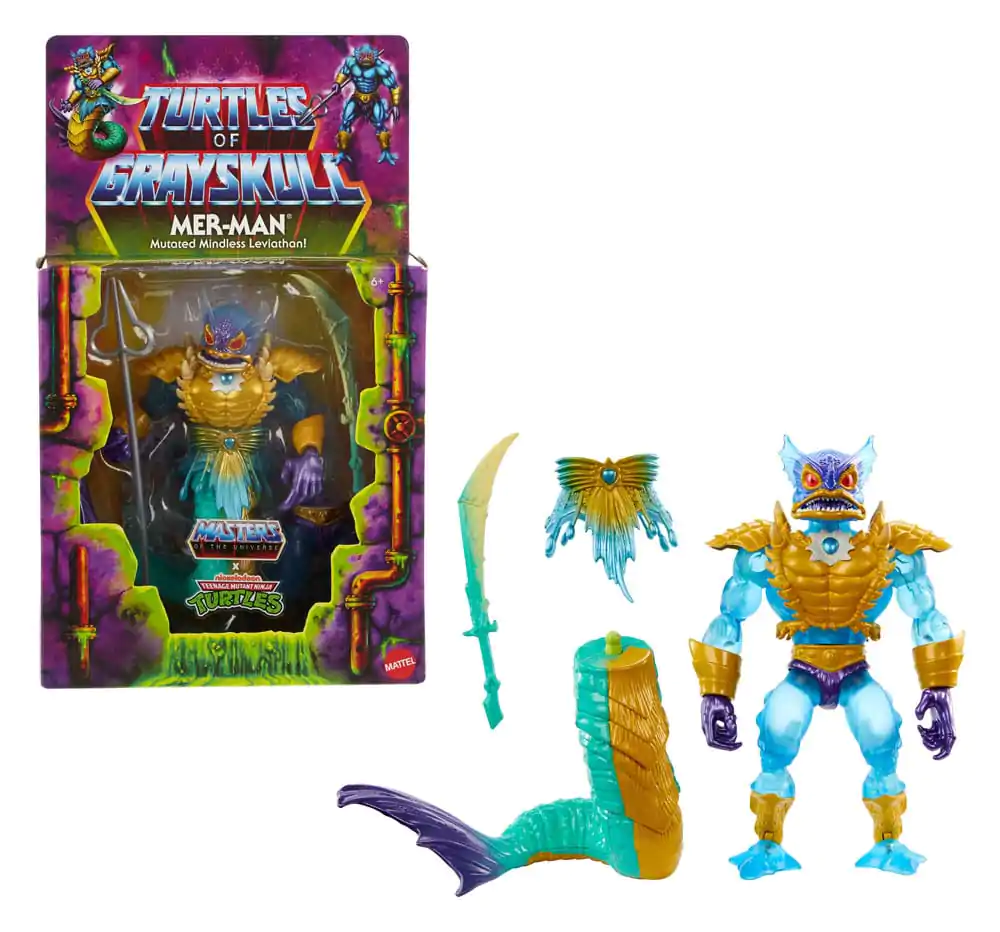 MOTU x TMNT: Turtles of Grayskull Deluxe Mer-Man akciófigura 14 cm termékfotó