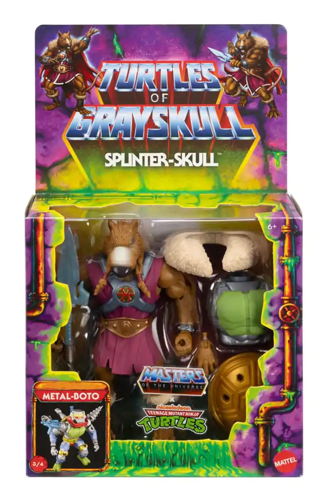 MOTU x TMNT: Turtles of Grayskull Deluxe Splinter-Skull akciófigura 14 cm termékfotó