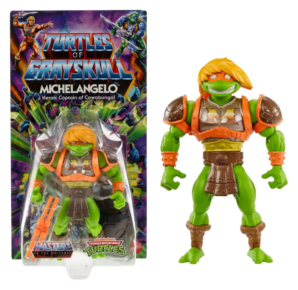 MOTU x TMNT: Turtles of Grayskull Michelangelo akciófigura 14 cm termékfotó