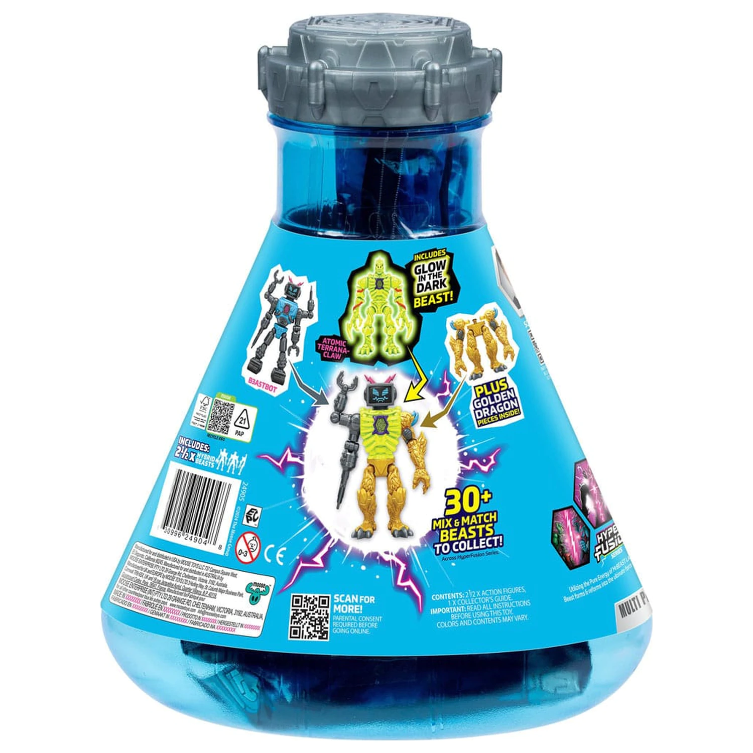 Mr. Beast Lab Hybrids Series 2 Lab-Bot vs Gid Skeleton 2 db-os Mini figura csomag 11 cm  termékfotó