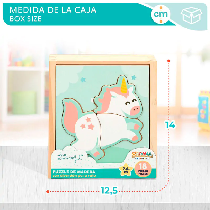 Mr Wonderfull Egyszarvú puzzle 18 db-os termékfotó