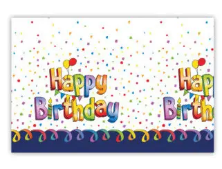 Multicolor Happy Birthday asztalterítő 120*180 cm termékfotó