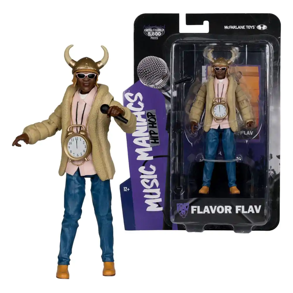 Music Maniacs Hip Hop Flavor Flav akciófigura 16 cm termékfotó