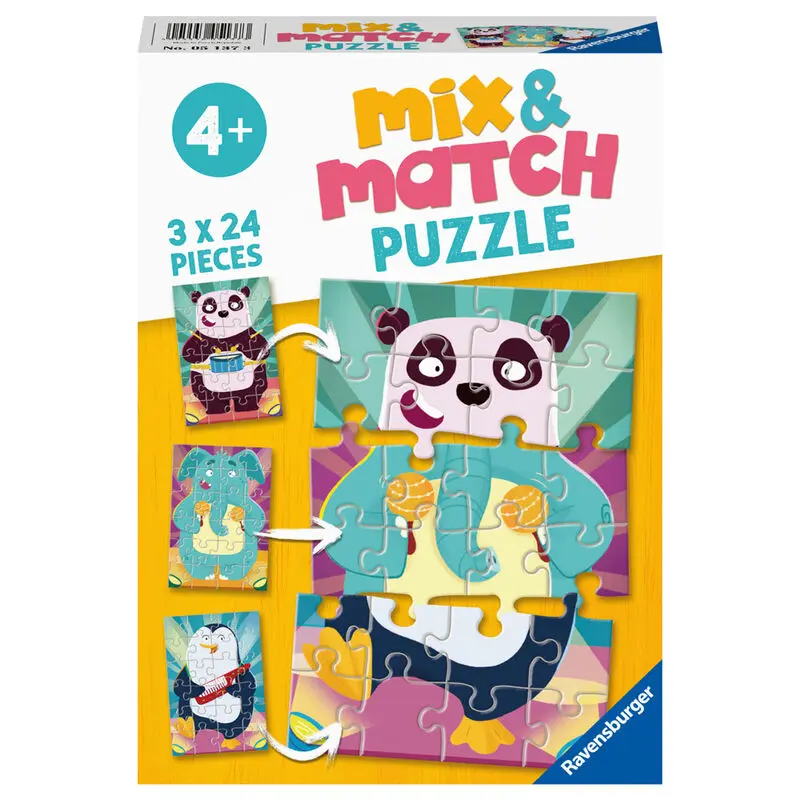 Musical animals puzzle 2x24db-os termékfotó